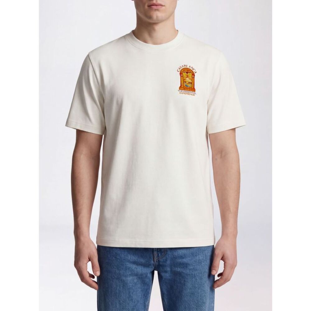 Casablanca Men Casablanca Graphic Print Organic Cotton Crew-Neck T-Shirt